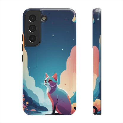 Stylised Cat Design Phone Case - Multicolor Phone Case - Samsung Galaxy S22 / Glossy