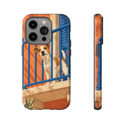 Jack Russell Terrier Balcony Busybody Phone Case - Multicolor Phone Case - iPhone 14 Pro / Glossy