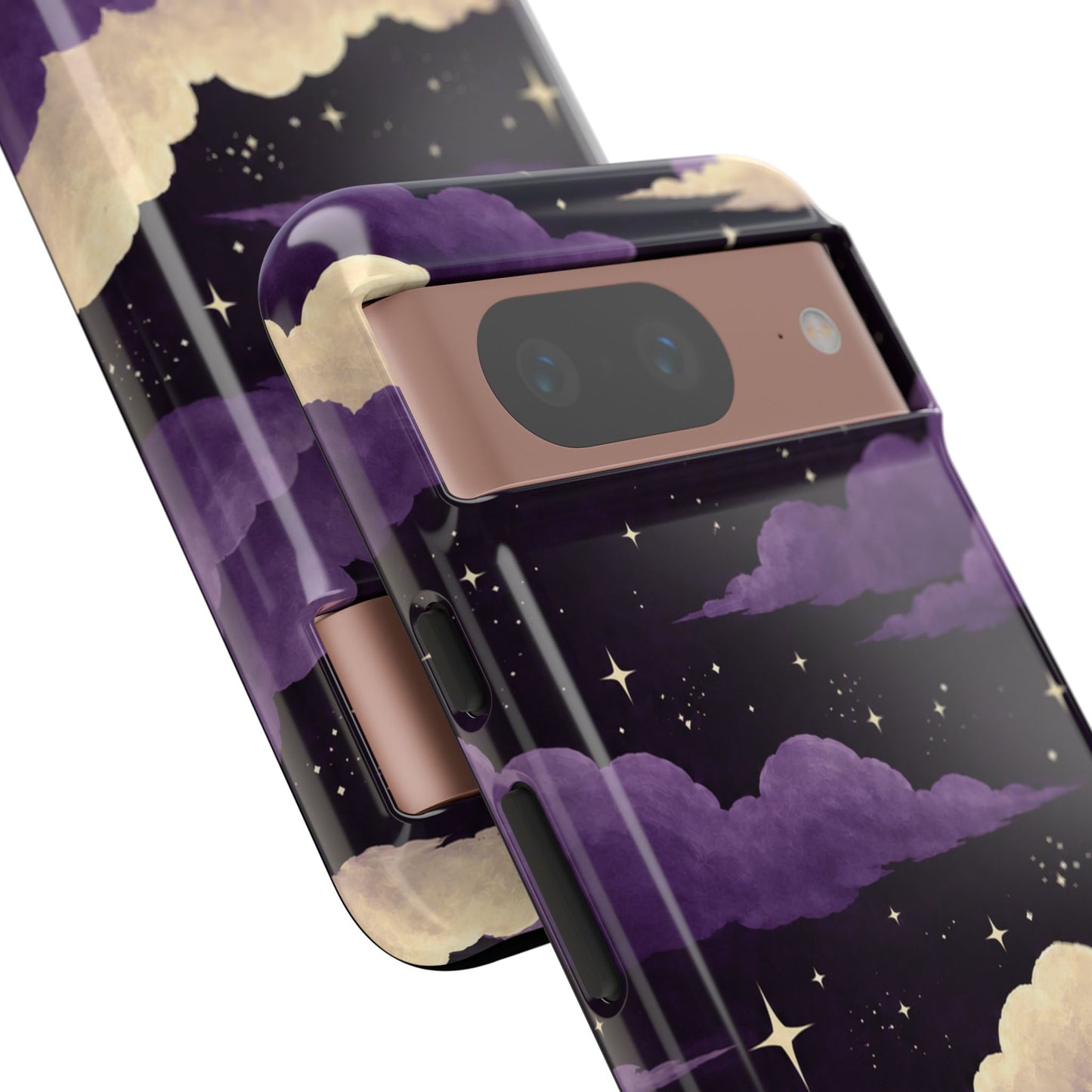Illustrated Purple Clouds & Stars Phone Case