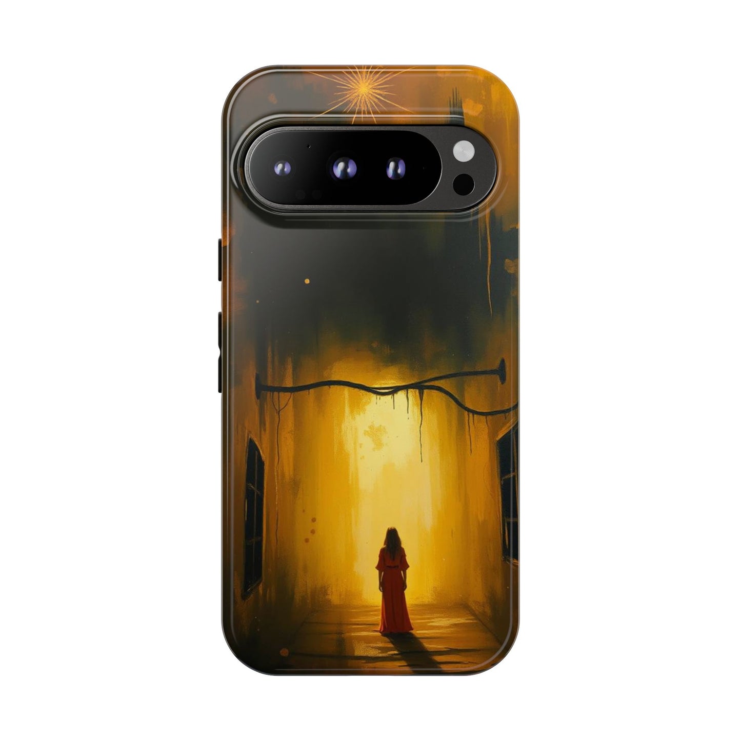 Google Pixel 9 Pro / Glossy Phone Case - Acrylic Gothic Woman in Red Phone Case