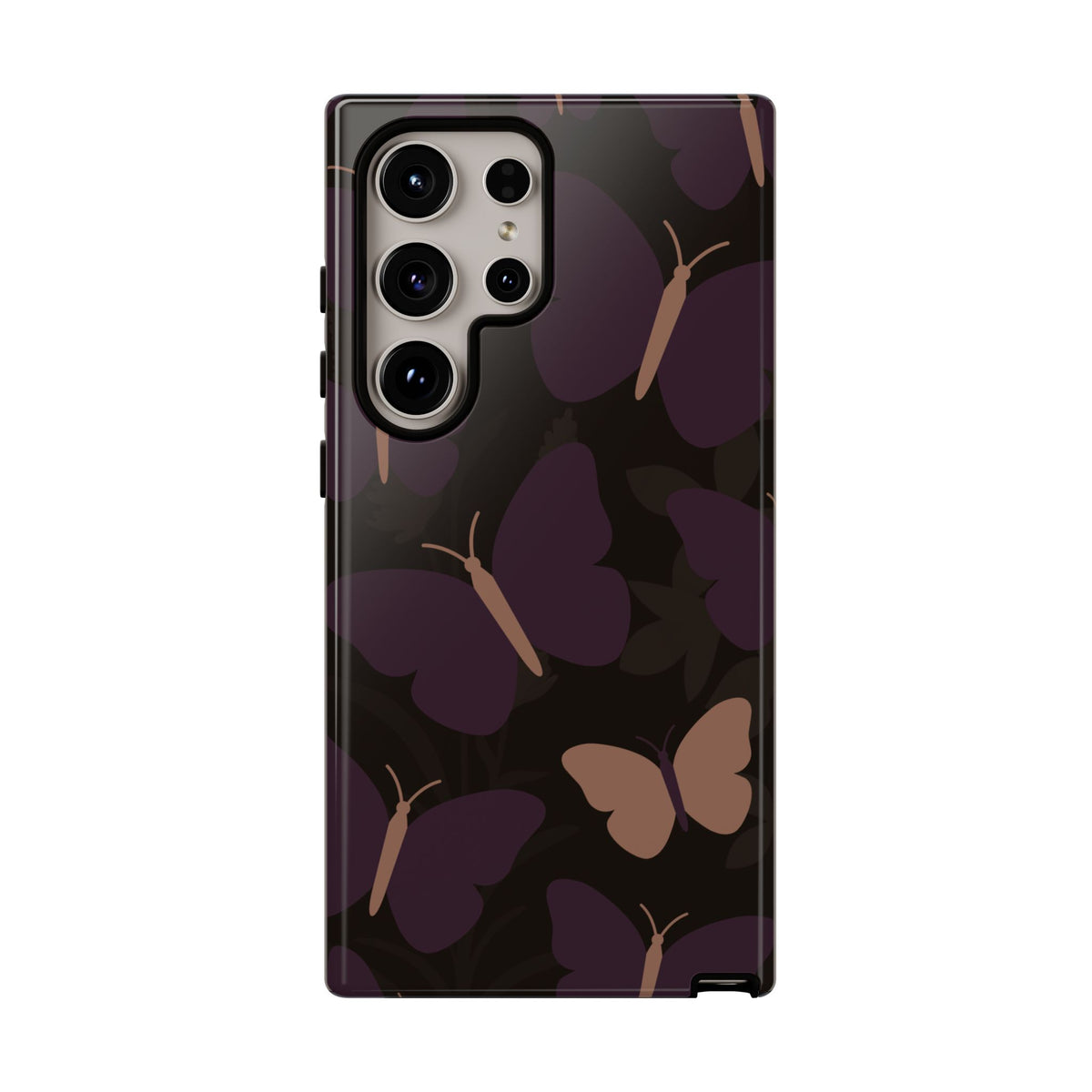 Minimalist Purple Butterfly Pattern Phone Case - Purple Phone Case - Samsung Galaxy S24 Ultra / Glossy