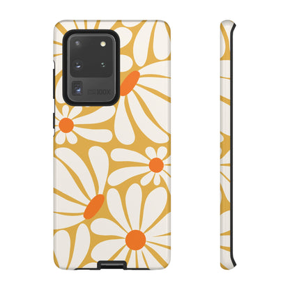 Samsung Galaxy S20 Ultra / Glossy Phone Case - Retro Yellow Daisy Pattern Phone Case