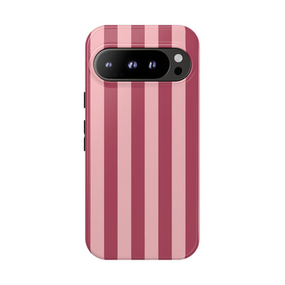 Pink Stripe Pattern Phone Case - Pink Phone Case - Google Pixel 9 Pro / Glossy