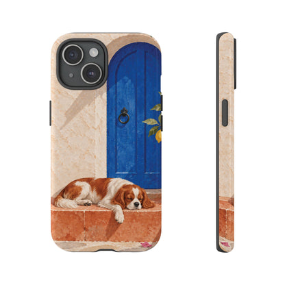 Cavalier King Charles Spaniel Blue Door Siesta Phone Case - Multicolor Phone Case - iPhone 15 / Glossy