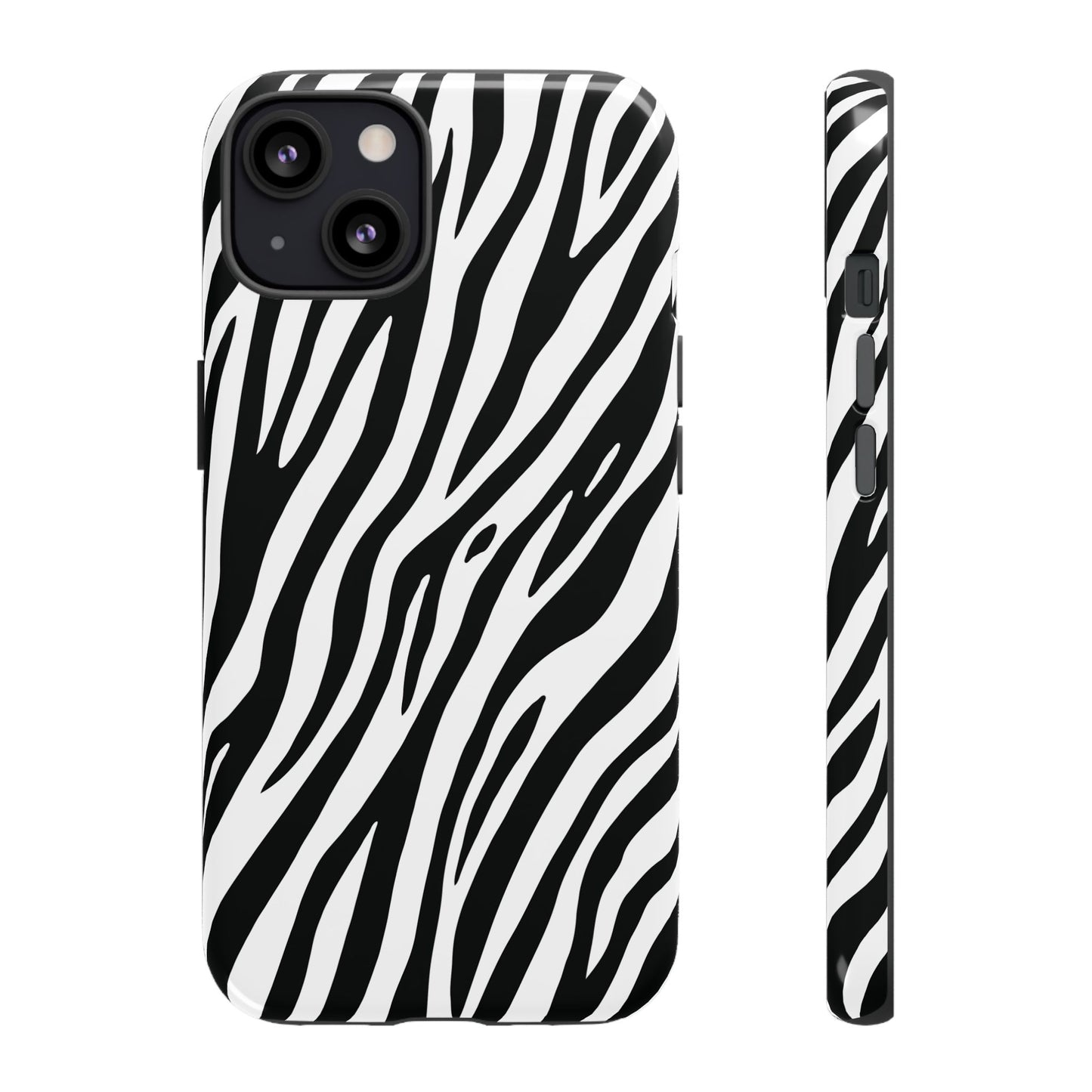 Monochrome Tiger Print Phone Case