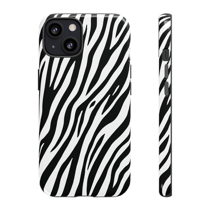 Monochrome Tiger Print Phone Case