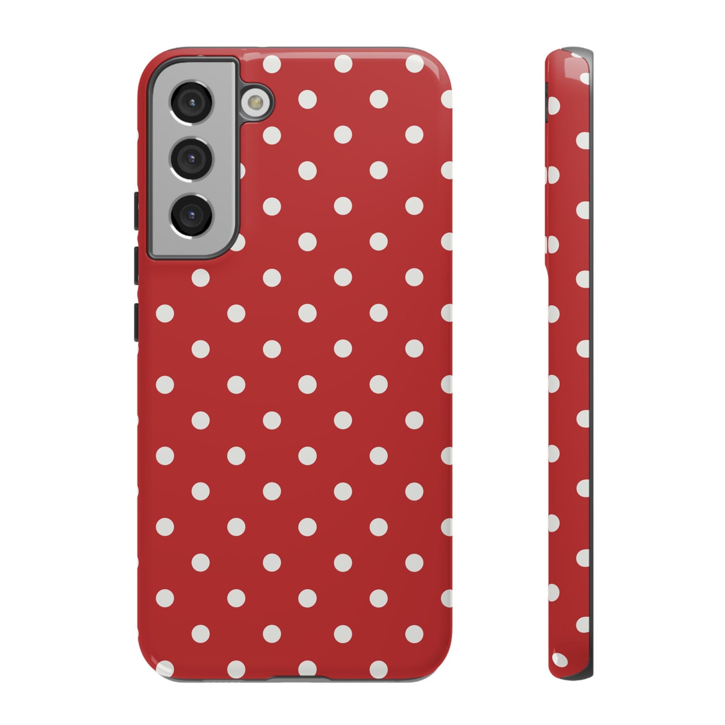 Red with White Dot Pattern Phone Case