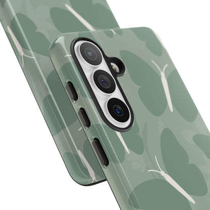 Minimalist Mint Green Butterfly Pattern Phone Case - Green Phone Case