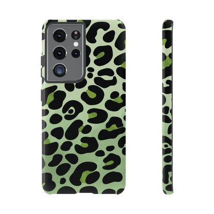 Chic Sage Leopard Print Phone Case