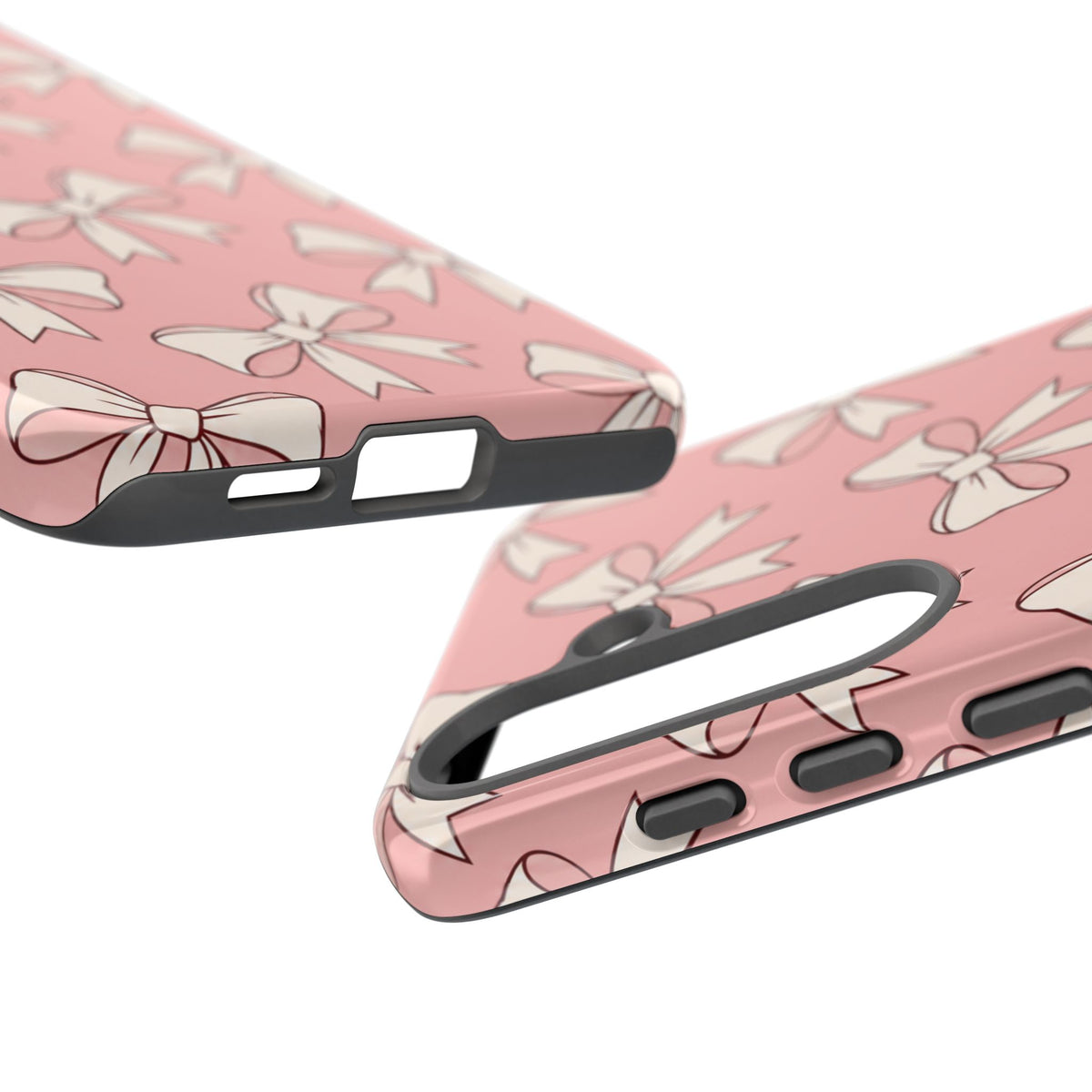 Chic Blush Pink Bow Pattern Phone Case