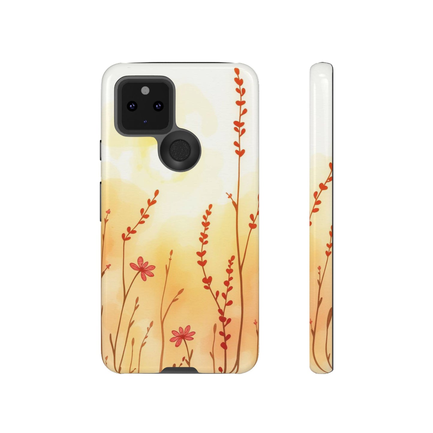 Boho Chic Watercolour Wildflower Dusk Pattern Phone Case