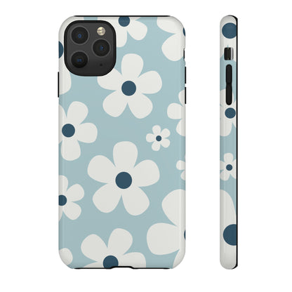 Cute Light Blue Daisy Pattern Phone Case - Blue Phone Case - iPhone 11 Pro Max / Glossy
