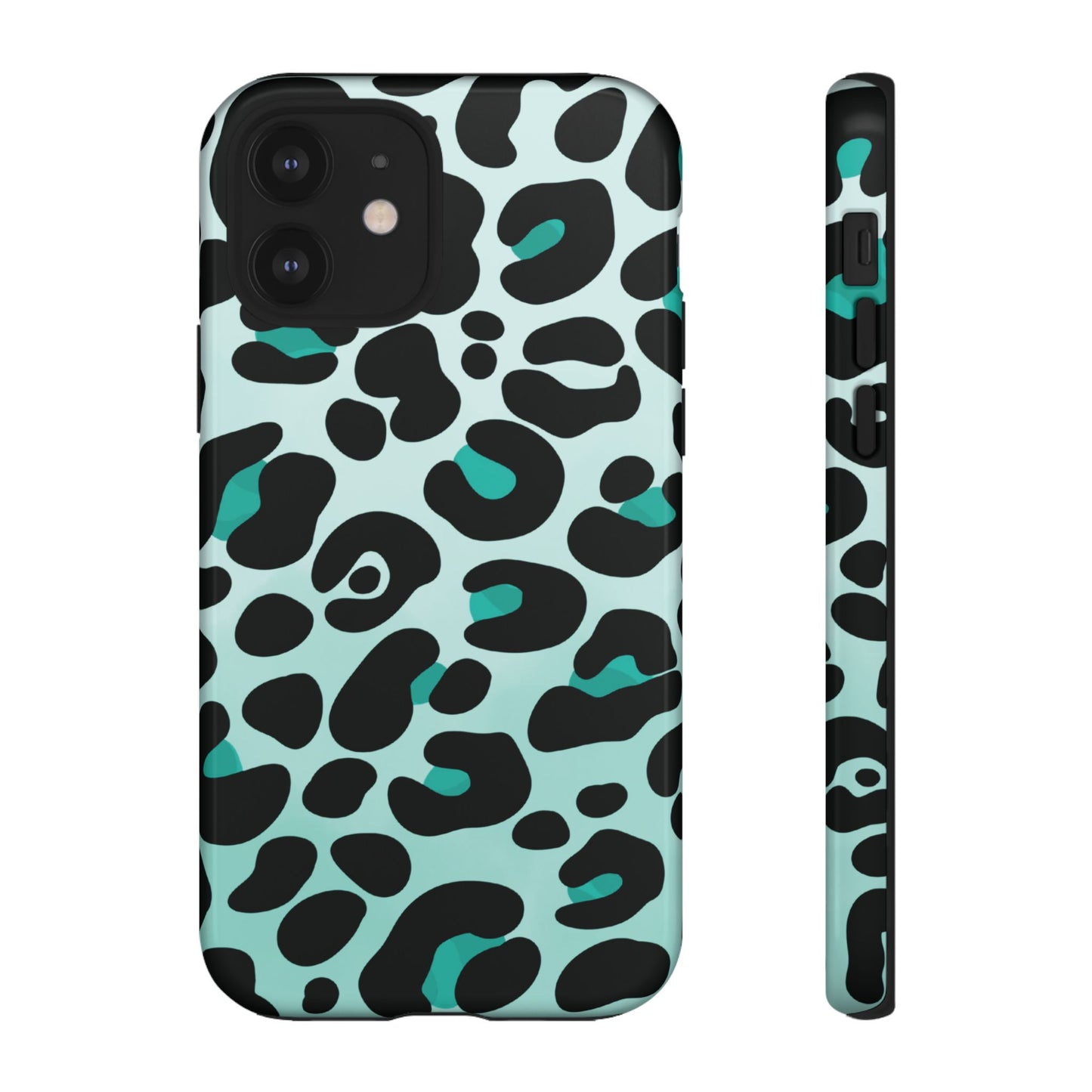 Cool Aqua Leopard Print Phone Case