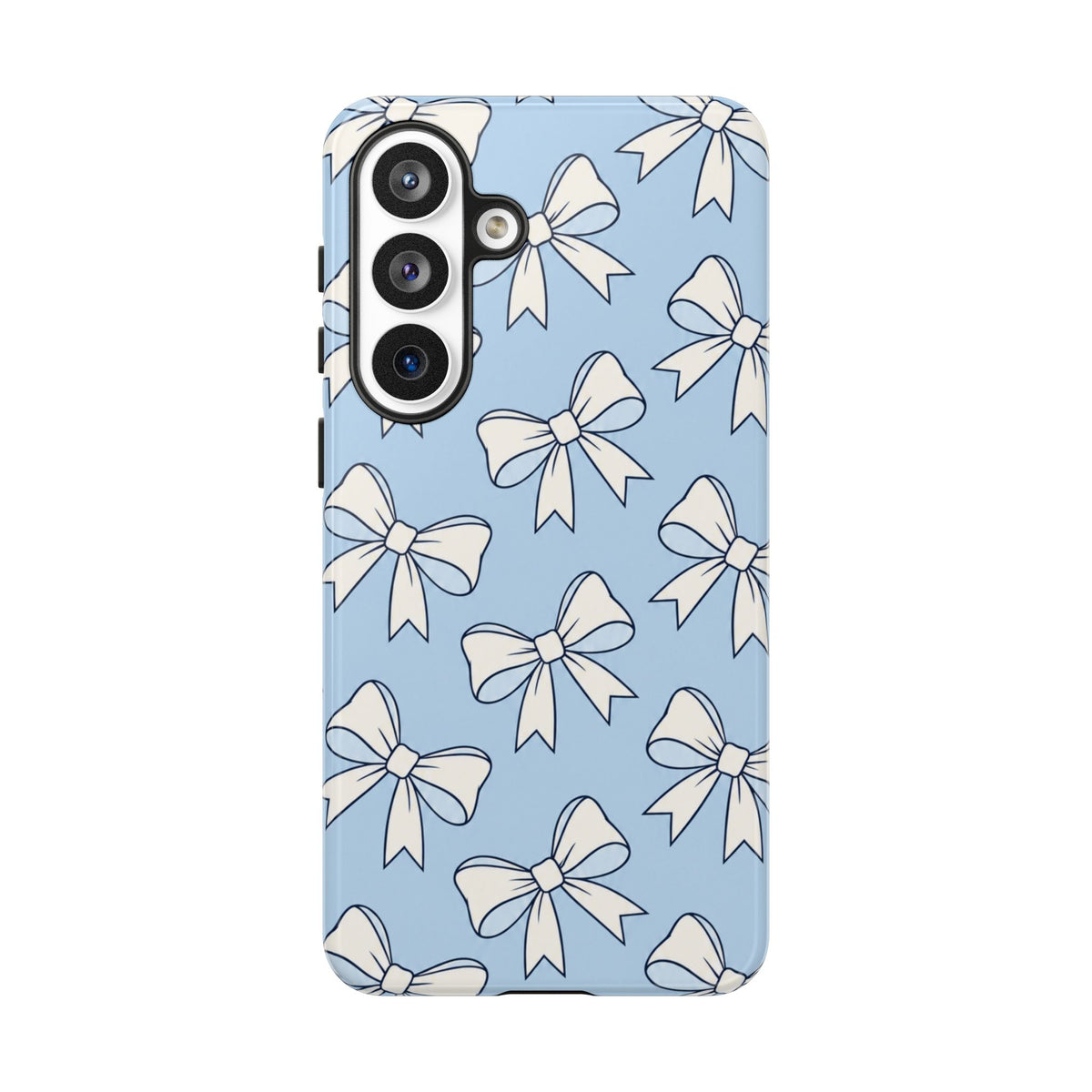 Chic Powder Blue Bow Pattern Phone Case