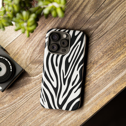 Classic Monochrome Tiger Print Phone Case
