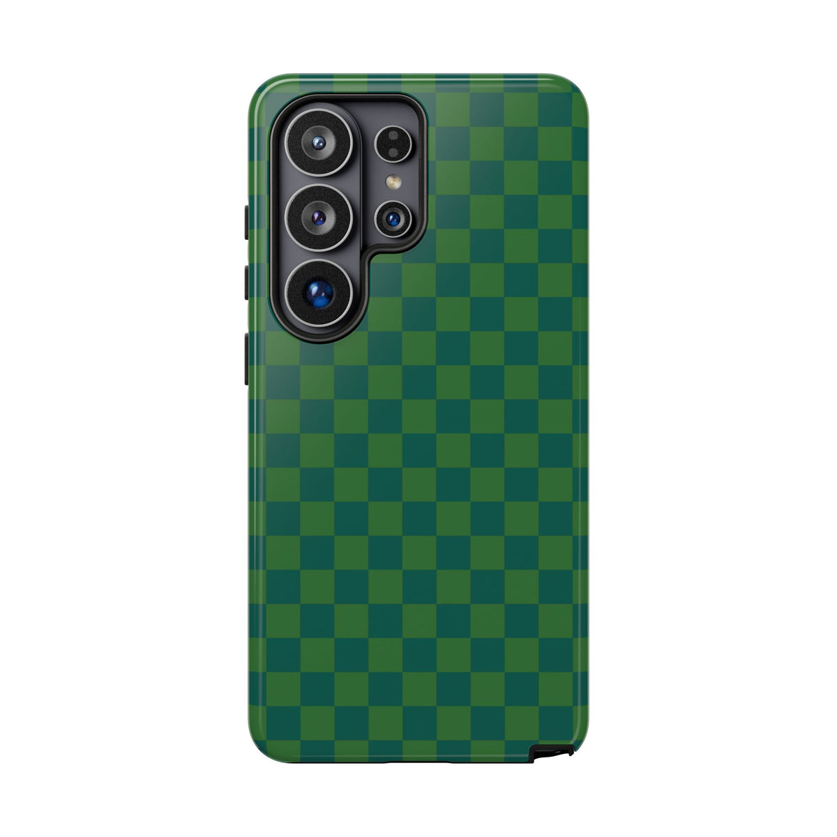 Bold Green Small Checked Pattern Phone Case - Green Phone Case - Samsung Galaxy S26 Ultra / Glossy