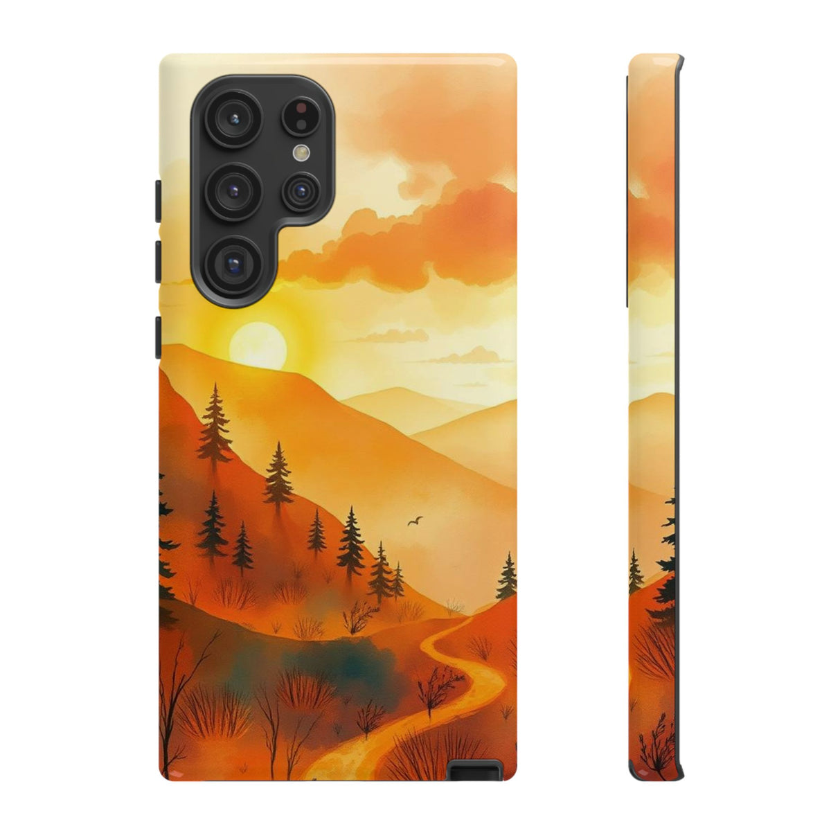 Golden Sunset Design Phone Case - Multicolor Phone Case - Samsung Galaxy S22 Ultra / Glossy