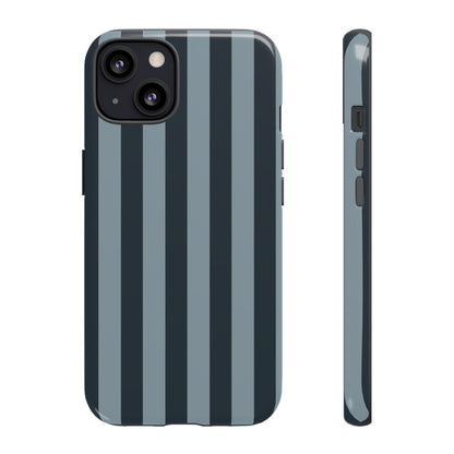 Dark Blue Stripe Pattern Phone Case - Blue Phone Case - iPhone 13 / Glossy