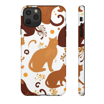 iPhone 11 Pro Max / Glossy Phone Case - Abstract Cat Pattern Phone Case