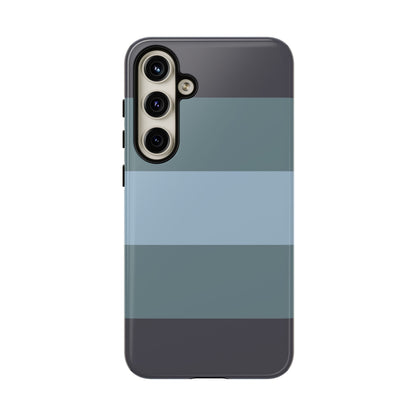 Shades of Blue Horizontal Stripe Pattern Phone Case - Blue Phone Case - Samsung Galaxy S24 Plus / Glossy