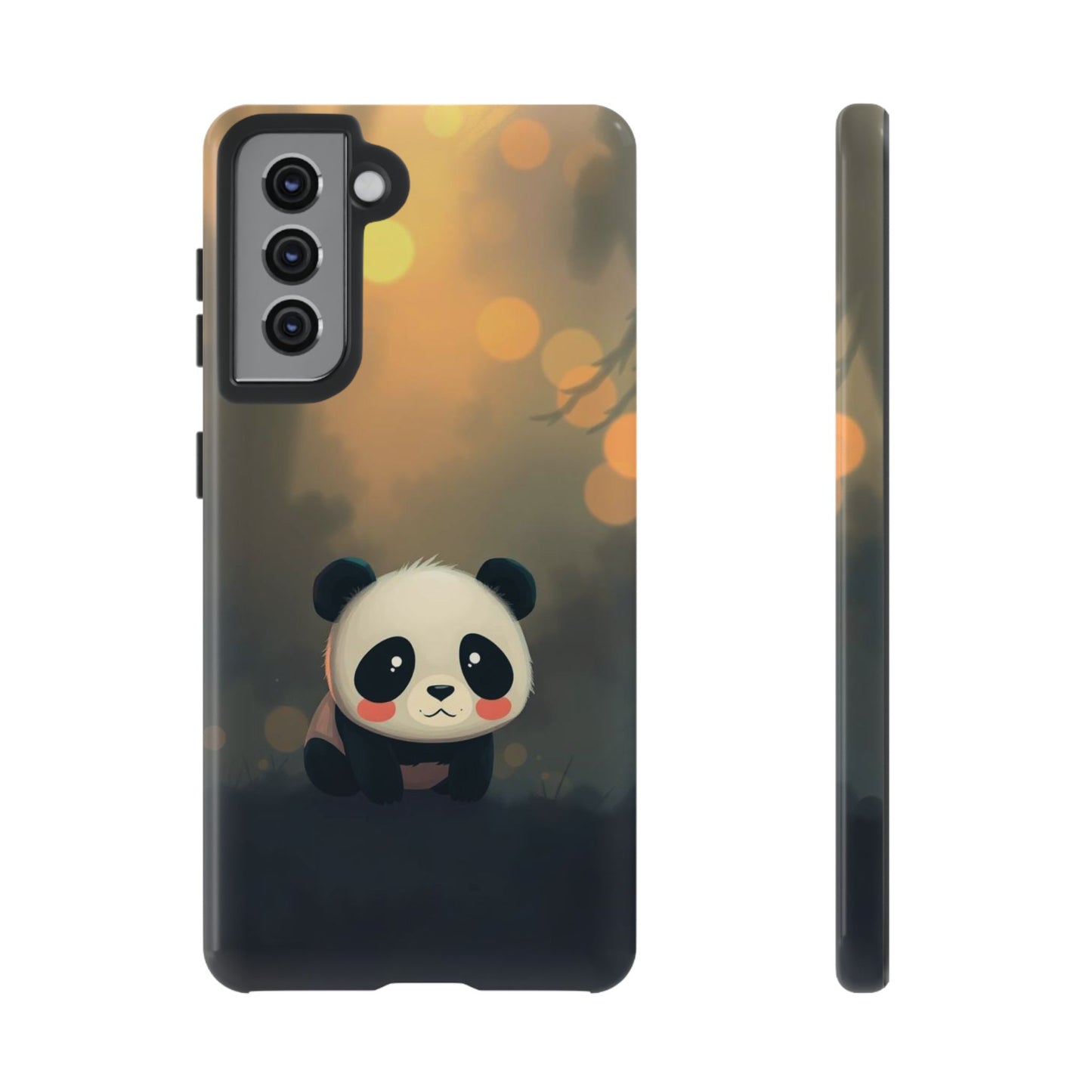 Samsung Galaxy S21 / Glossy Phone Case - Cute Gothic Panda Design Phone Case