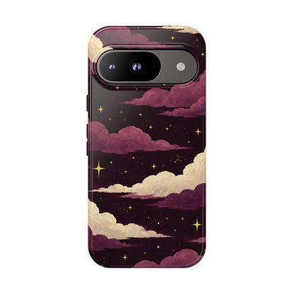 Illustrated Plum Clouds & Stars Phone Case