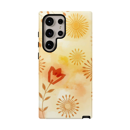 Samsung Galaxy S24 Ultra / Glossy Phone Case - Boho Chic Watercolour Pattern Phone Case