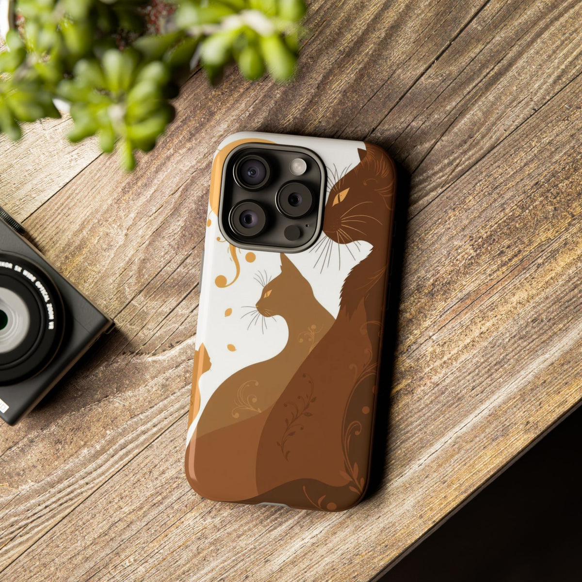 Abstract Cat Pattern Design Phone Case - Multicolor Phone Case