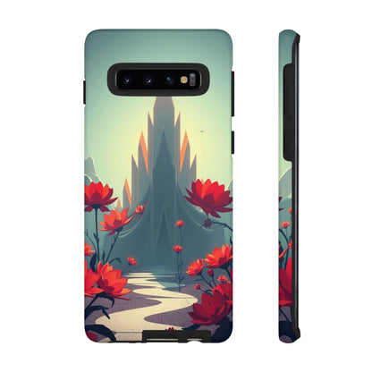 Samsung Galaxy S10 / Glossy Phone Case - Gothic Alien Garden Design Phone Case