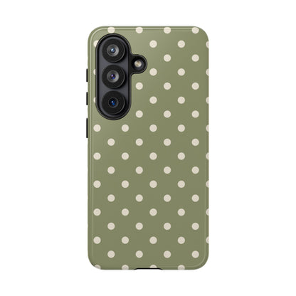 Green & White Dot Pattern Phone Case