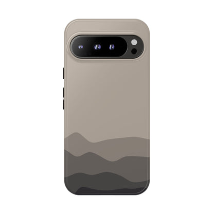 Beige Abstract Waves Protective Phone Case - Beige Phone Case - Google Pixel 9 Pro XL / Glossy