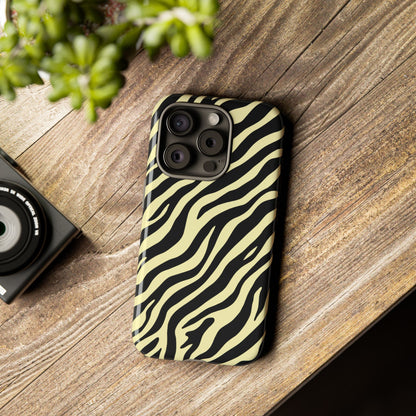 Stylish Neutral Zebra Print Phone Case