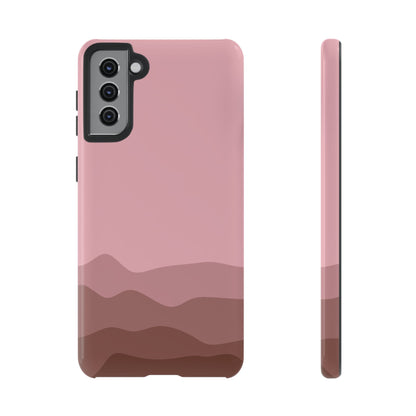 Pink Abstract Waves Protective Phone Case - Pink Phone Case - Samsung Galaxy S21 Plus / Glossy
