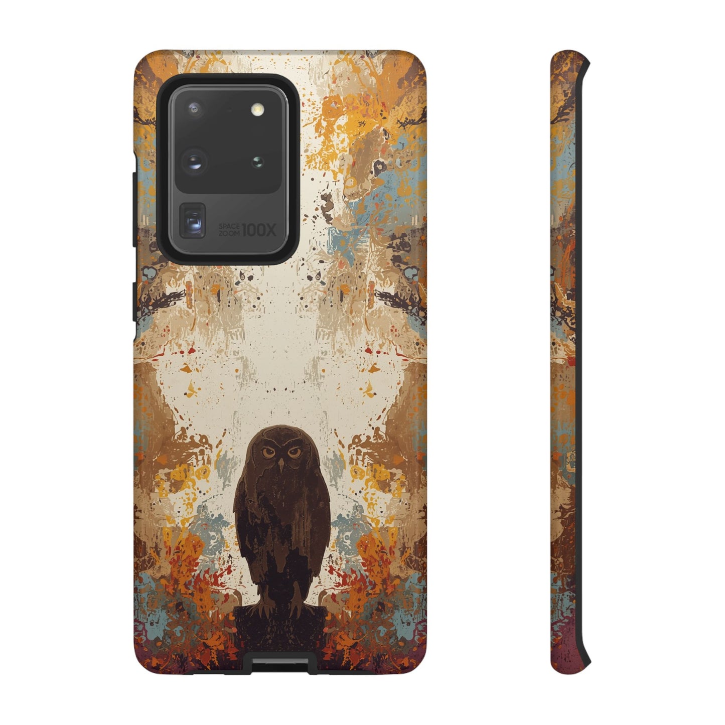 Samsung Galaxy S20 Ultra / Glossy Phone Case - Abstract Owl Design Phone Case