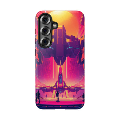 Samsung Galaxy S25 / Glossy Phone Case - Alien Landing Pad Design Phone Case