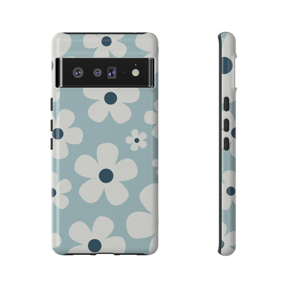 Cute Light Blue Daisy Pattern Phone Case - Blue Phone Case - Google Pixel 6 Pro / Glossy