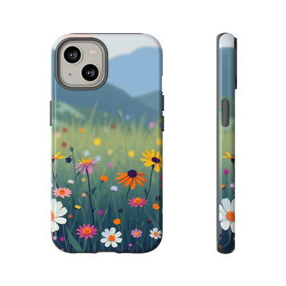 iPhone 14 / Glossy Phone Case - Vibrant Meadow Design Phone Case