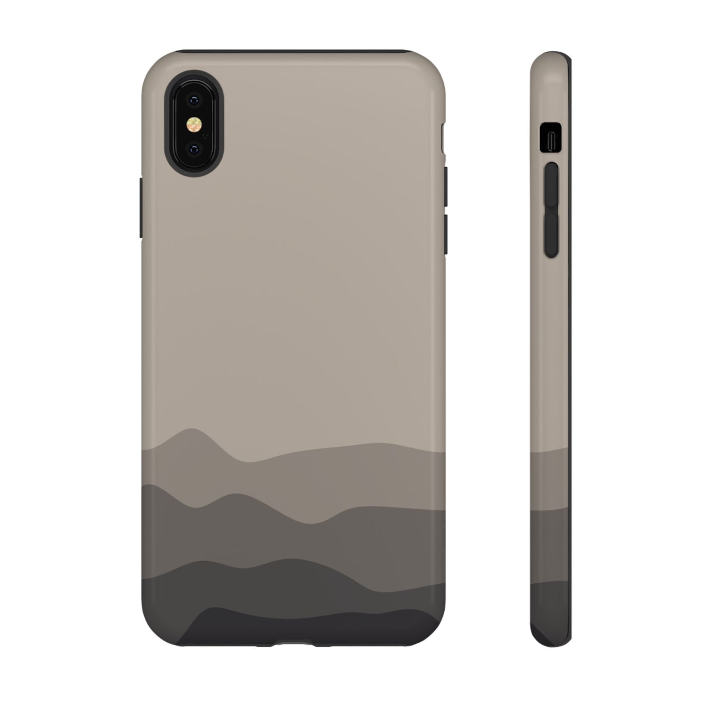 Beige Abstract Waves Protective Phone Case - Beige Phone Case - iPhone XS MAX / Glossy