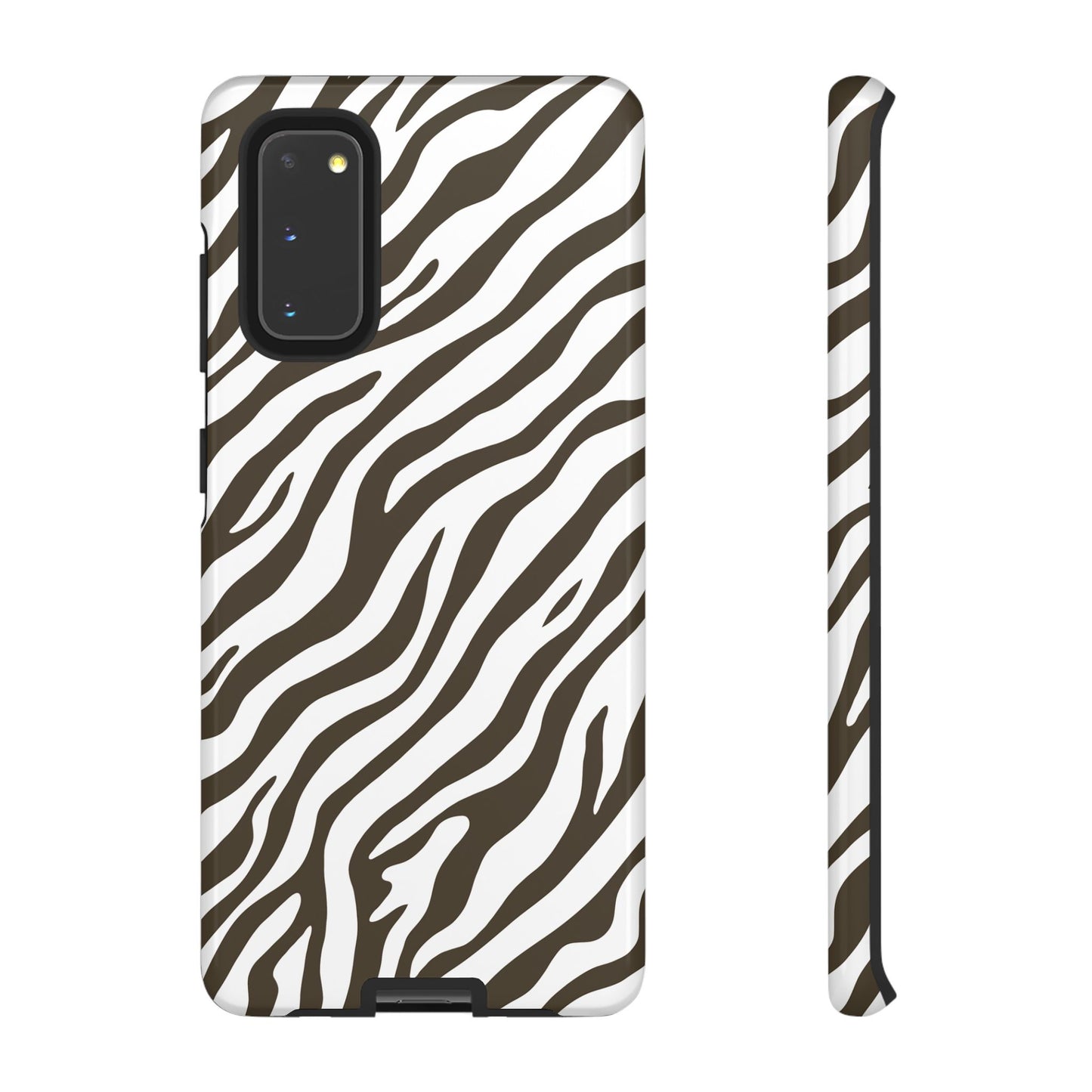 Stylish Mocha Zebra Print Phone Case