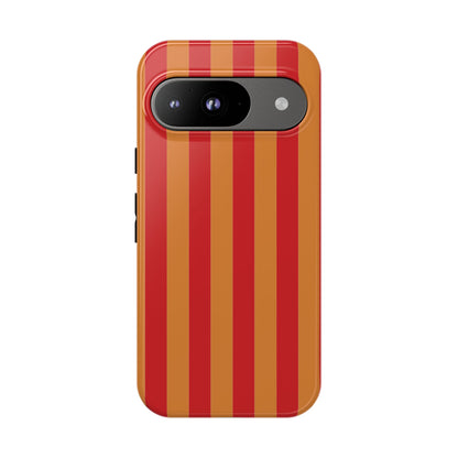 Orange & Red Stripe Pattern Phone Case - Orange Phone Case - Google Pixel 9 / Glossy