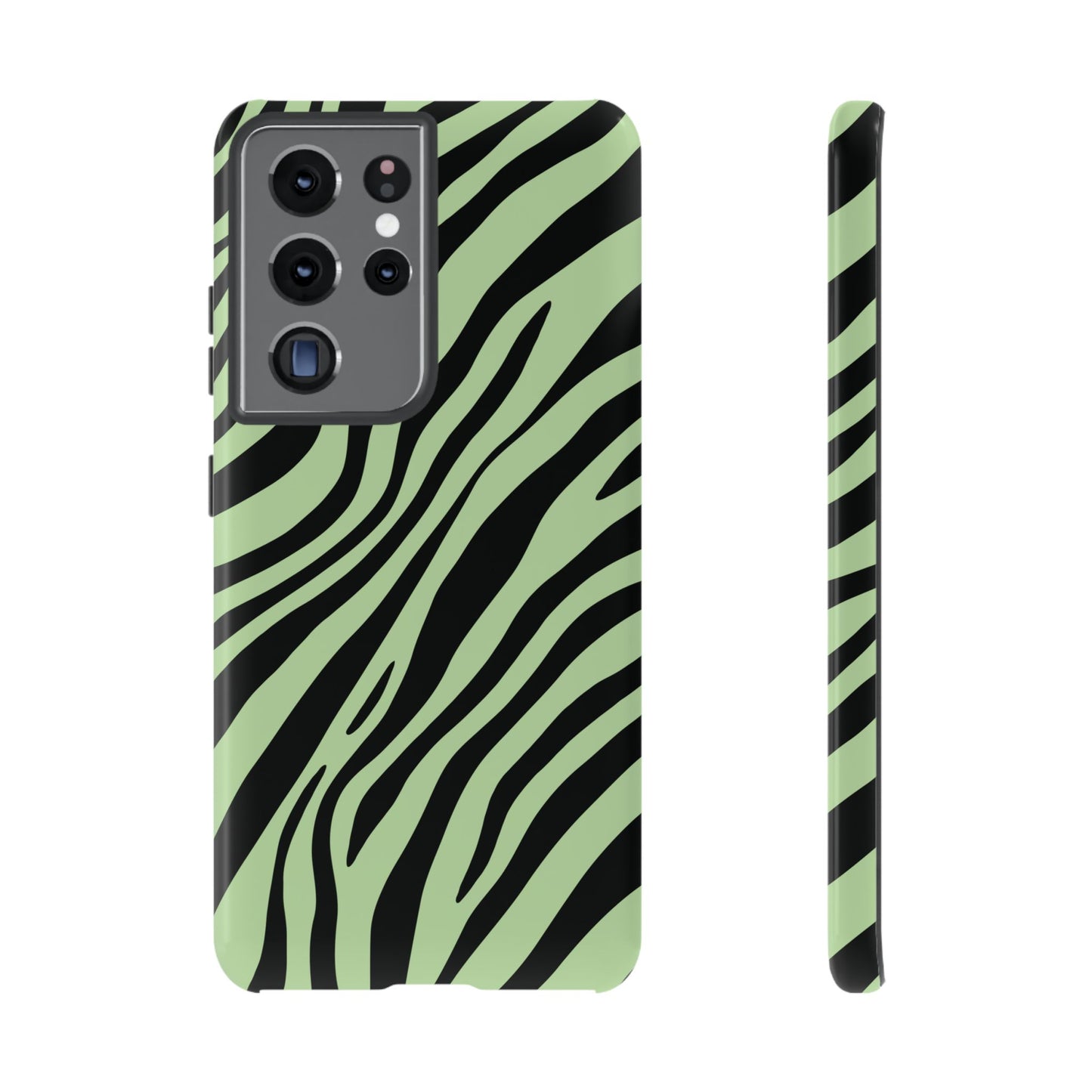 Modern Mint Zebra Print Phone Case
