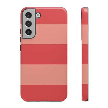 Samsung Galaxy S22 Plus / Glossy Phone Case - Pink Horizontal Stripe Pattern Phone Case
