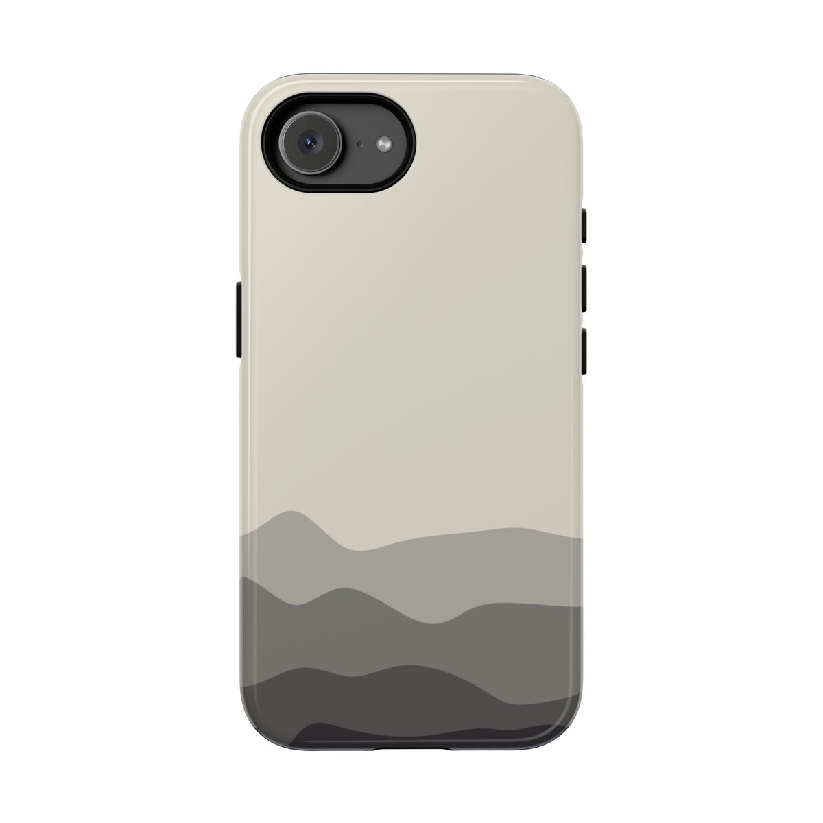 Ivory Abstract Waves Protective Phone Case - White Phone Case - iPhone 17e / Glossy