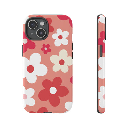 iPhone 15 / Glossy Phone Case - ’Pink Daisy Pattern’ Phone Case