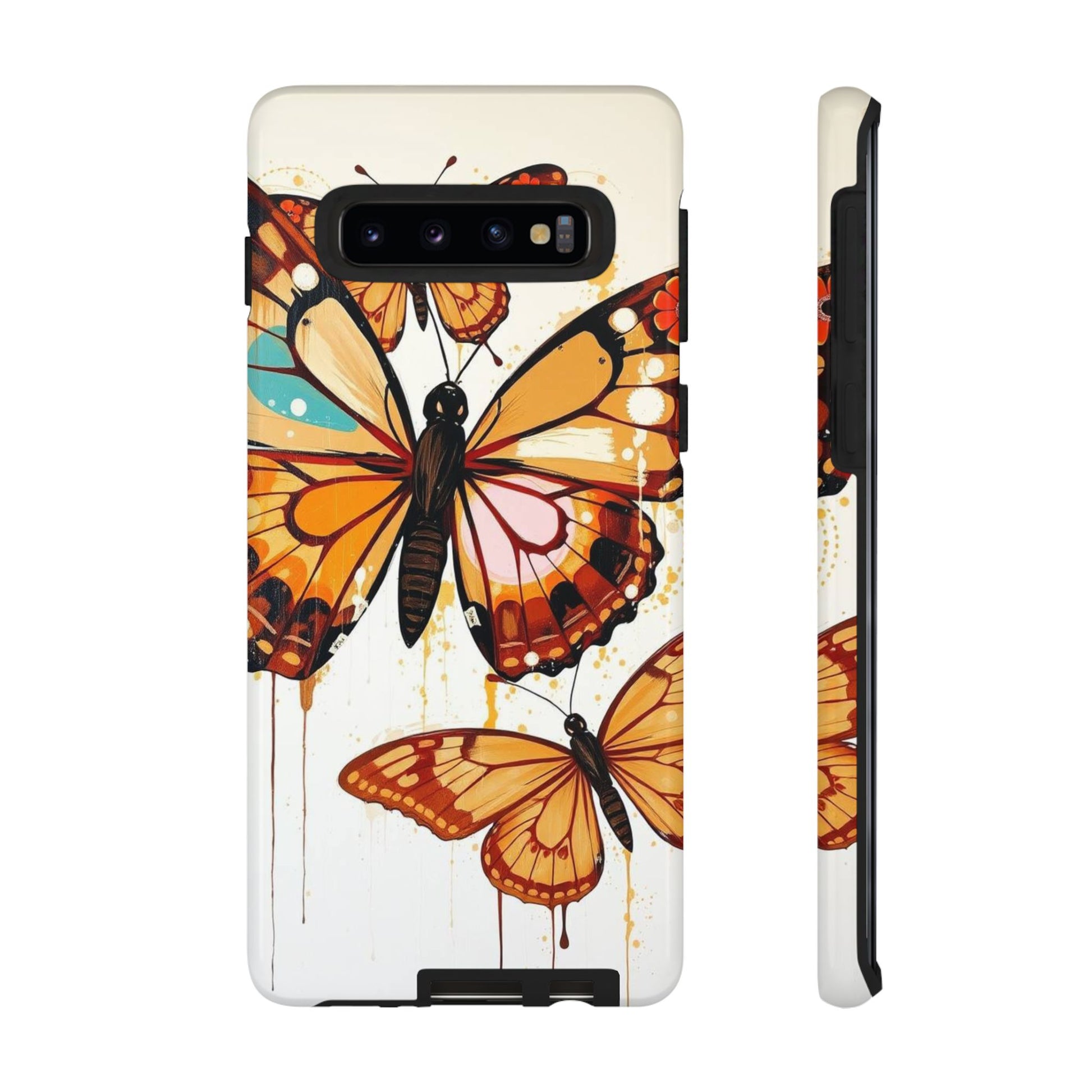 Abstract Butterflies Design Phone Case - Brown Phone Case - Samsung Galaxy S10 / Glossy