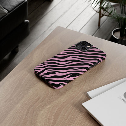 Stylish Blush Zebra Print Phone Case