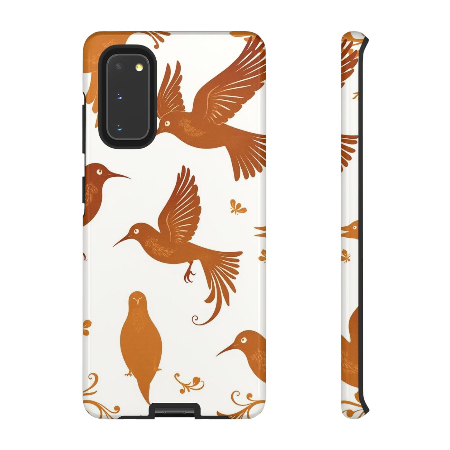 Samsung Galaxy S20 / Glossy Phone Case - Abstract Bird Pattern Phone Case
