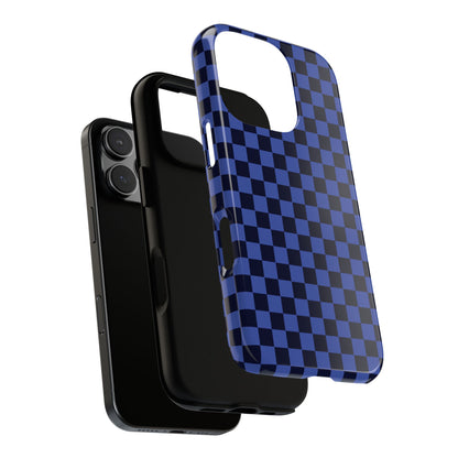 Phone Case - ’Bold Blue Checkered Pattern’ Phone Case