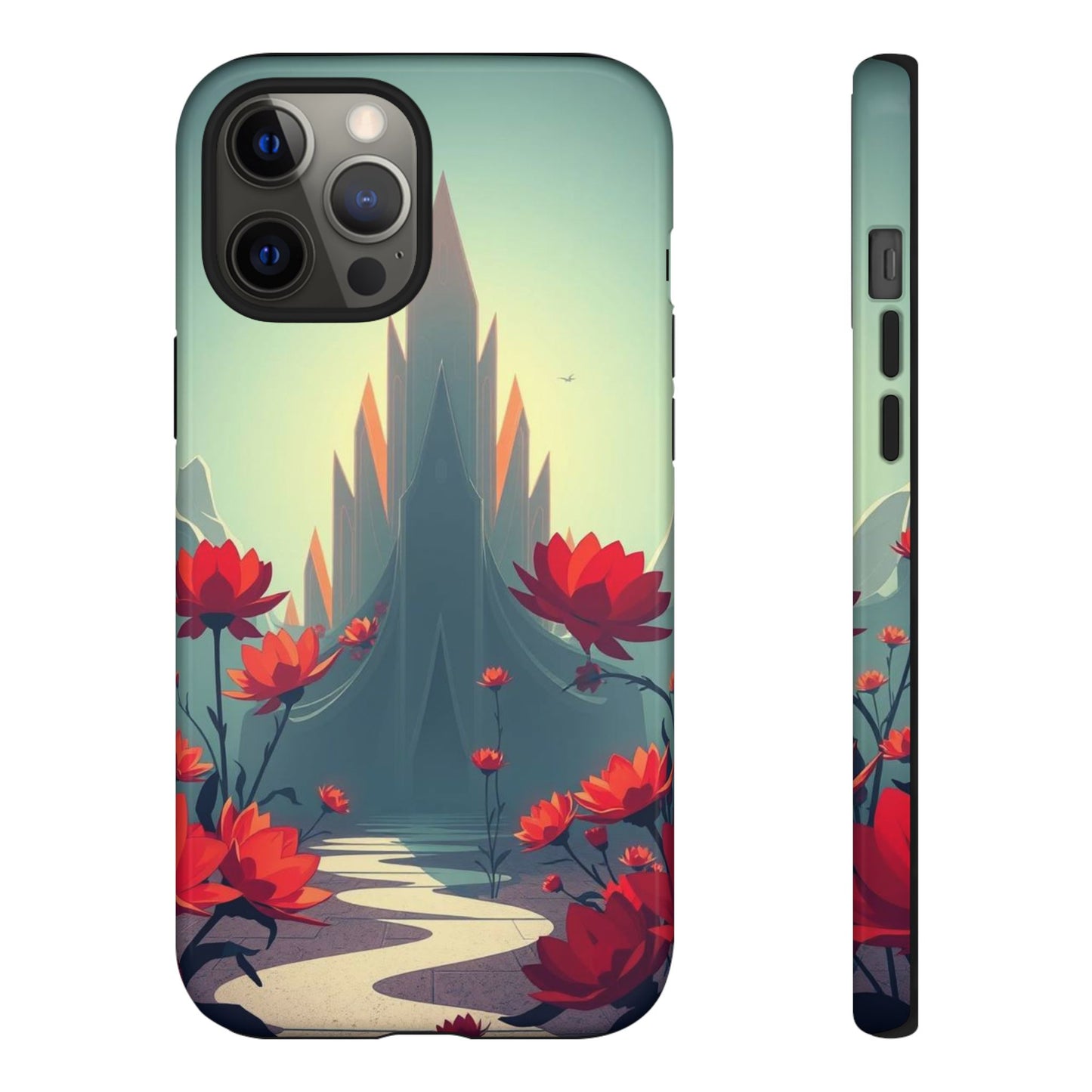 iPhone 12 Pro Max / Glossy Phone Case - Gothic Alien Garden Design Phone Case