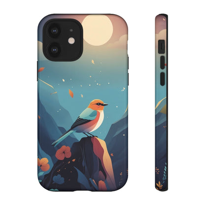 iPhone 12 / Glossy Phone Case - Stylised Bird Design Phone Case